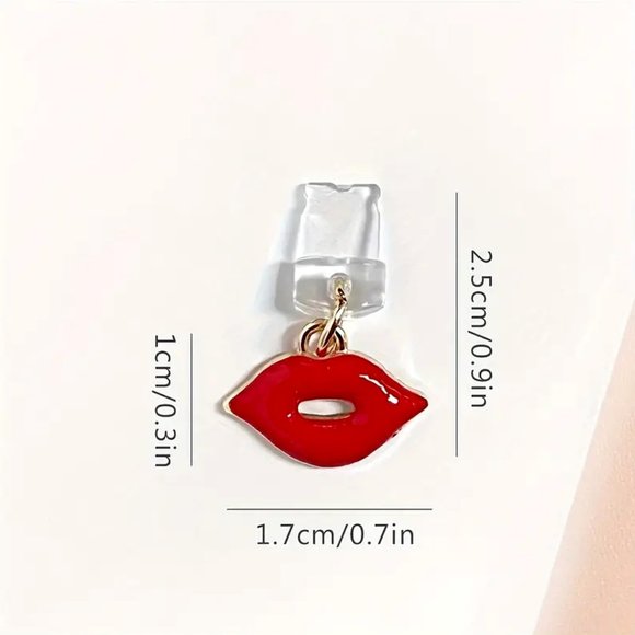 Sexy Cute Red Lips Apple iPhone • Dust Plug - Picture 2 of 3
